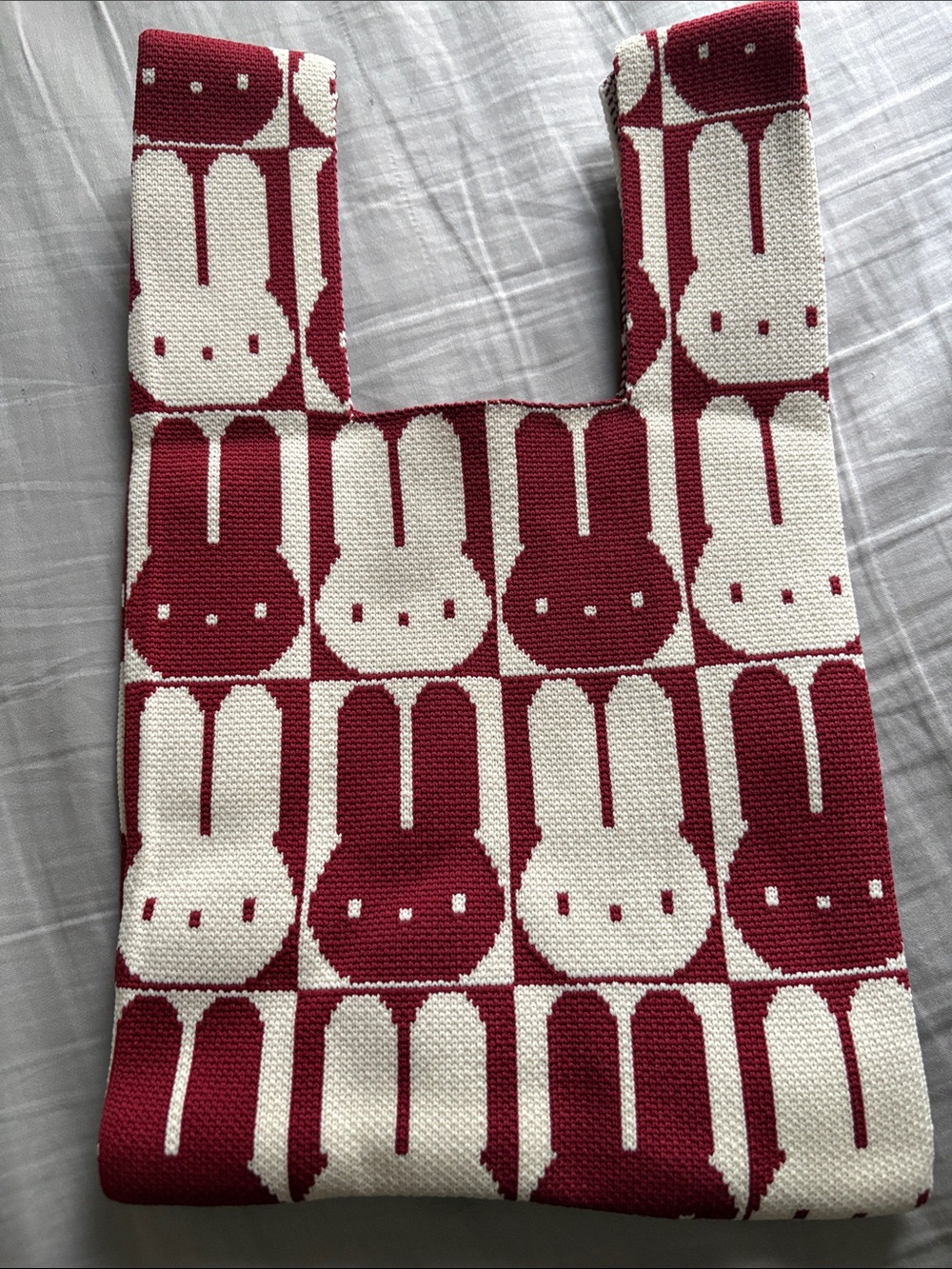 Miffy Red and White Mini Knit Tote